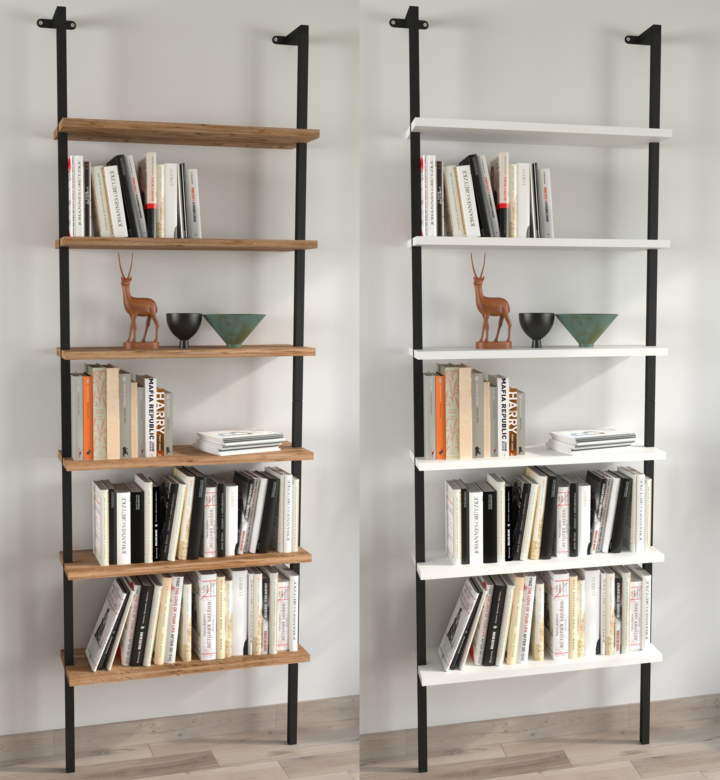 VCM Holz Wandregal Hängeregal Regal Bücherregal Wandboard Deko Board Insasi 6