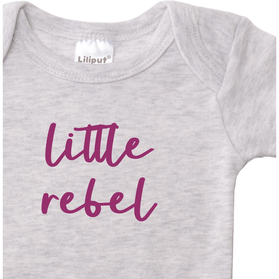 Liliput Baby-Body Make today amazing rosa gestreift grau-melange