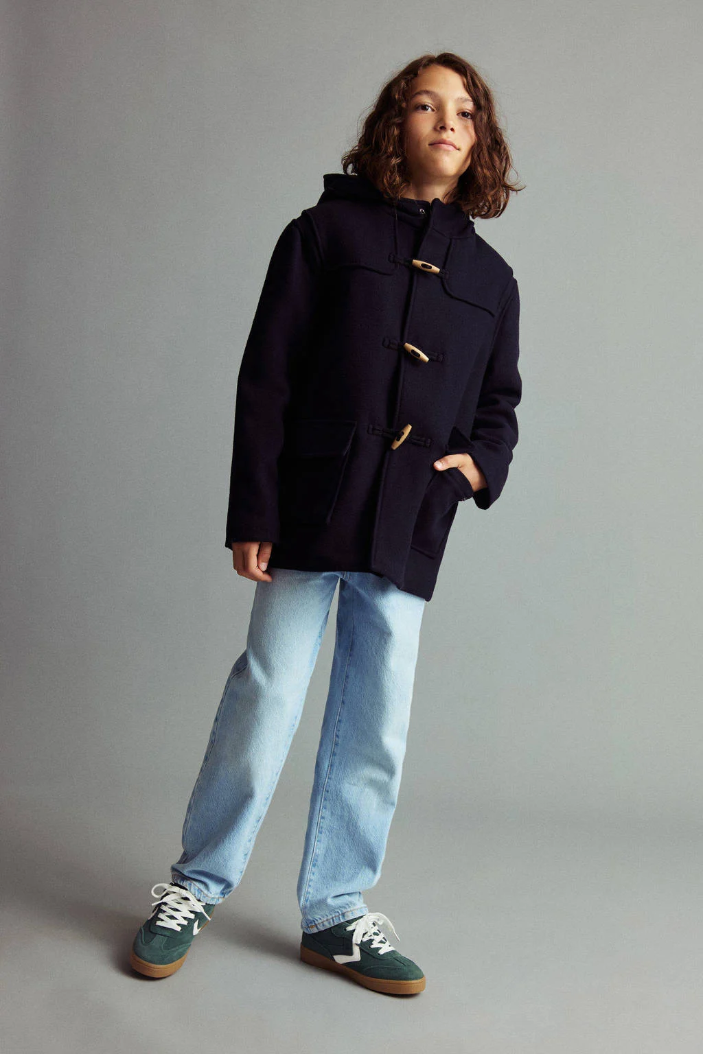 Mango Kids straight leg jeans light blue denim