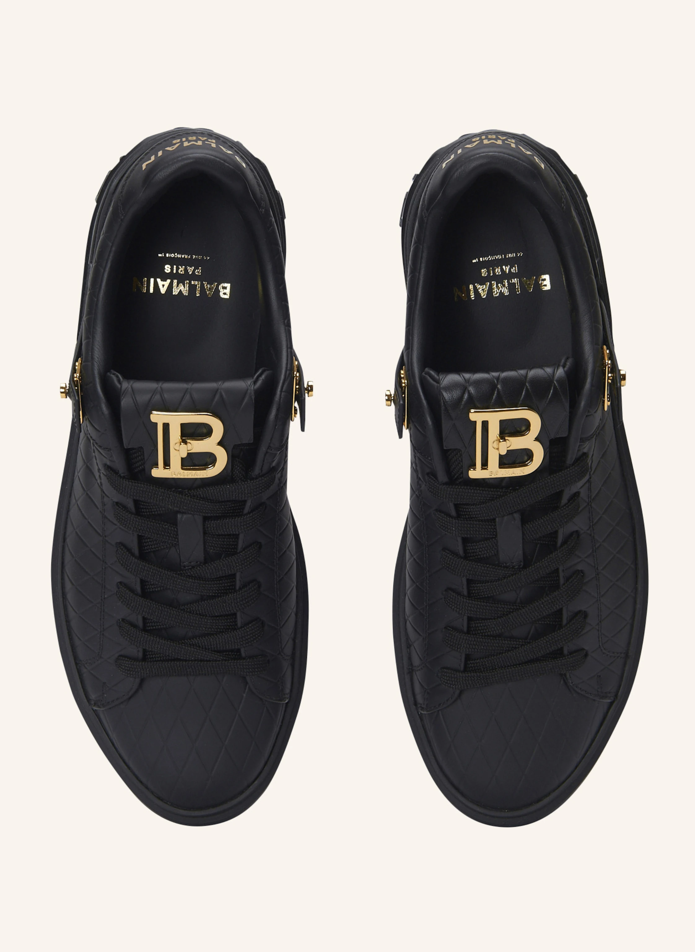 BALMAIN Sneakers B-Court B-Buzz aus geprägtem Kalbsleder
