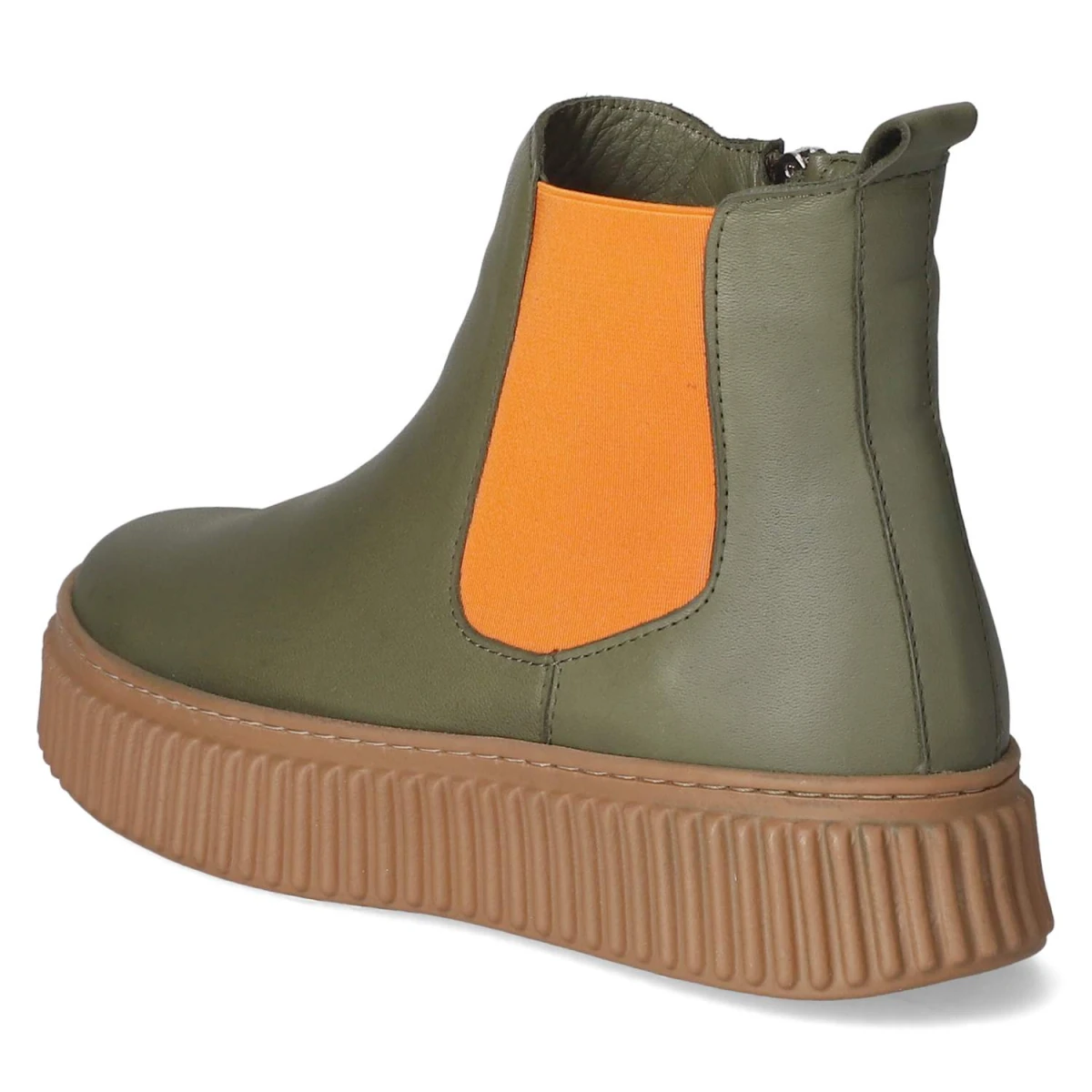Andrea ContiChelsea Boots - oliv/orange
