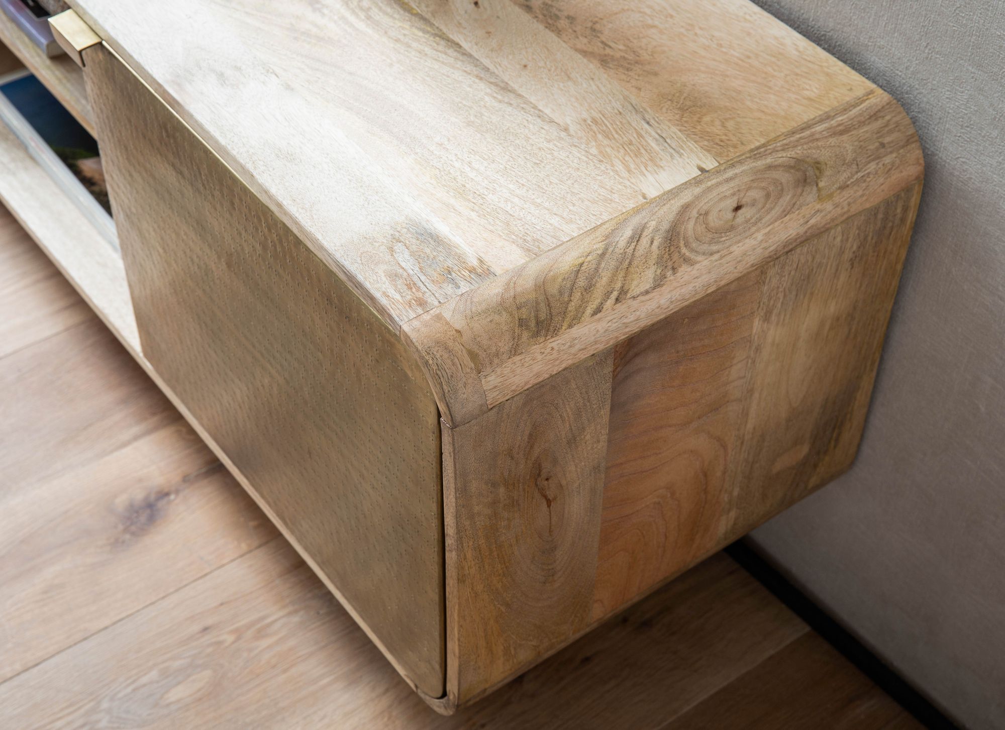 TV Schrank FineBuy Lowboard 160 cm Holz Massiv Fernsehkommode Fernsehschrank