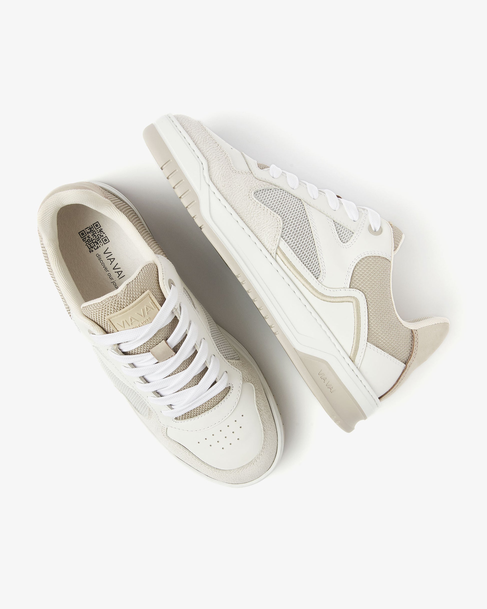 VIA VAI beige heren sneakers Jay Wess