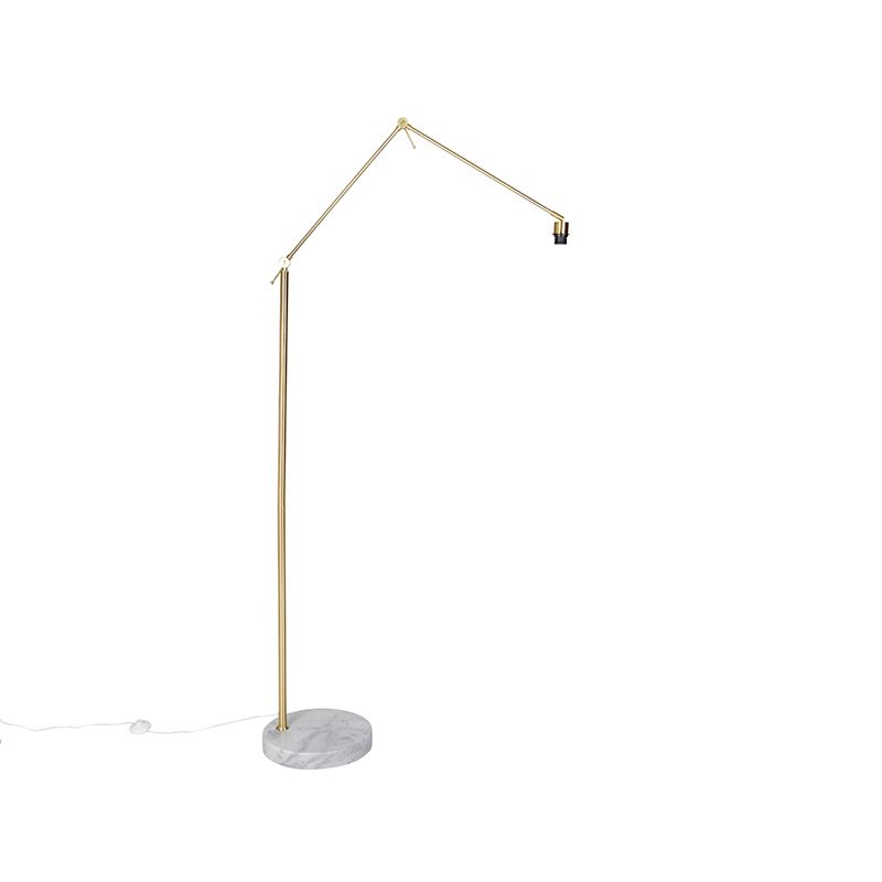Moderne vloerlamp goud verstelbaar - Editor