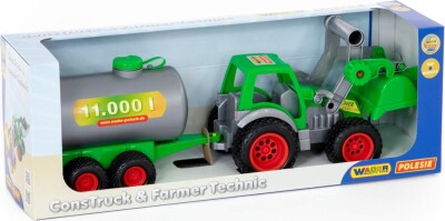 Traktor Med Frontlæsser Og Tankvogn - Til Børn - Polesie - 57 CM