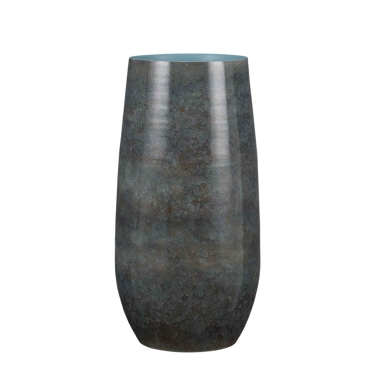 Mica decorations vase oliver - 26x26x50 cm - terre cuite - bleu