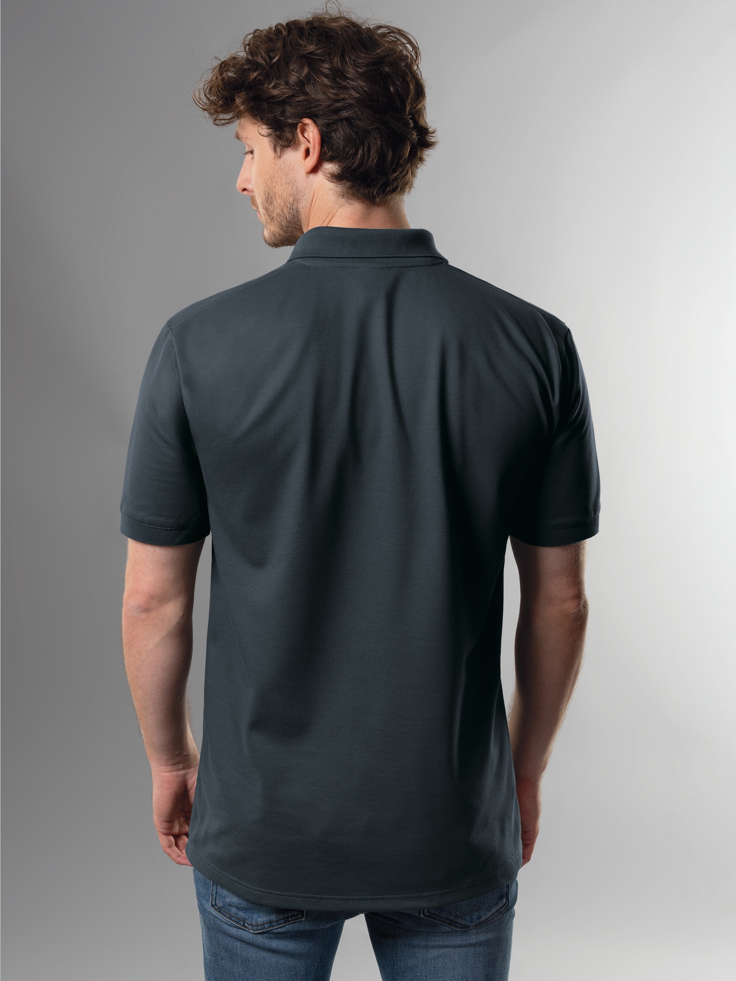 Polo-Shirt 100% Biobaumwolle Anthrazit
