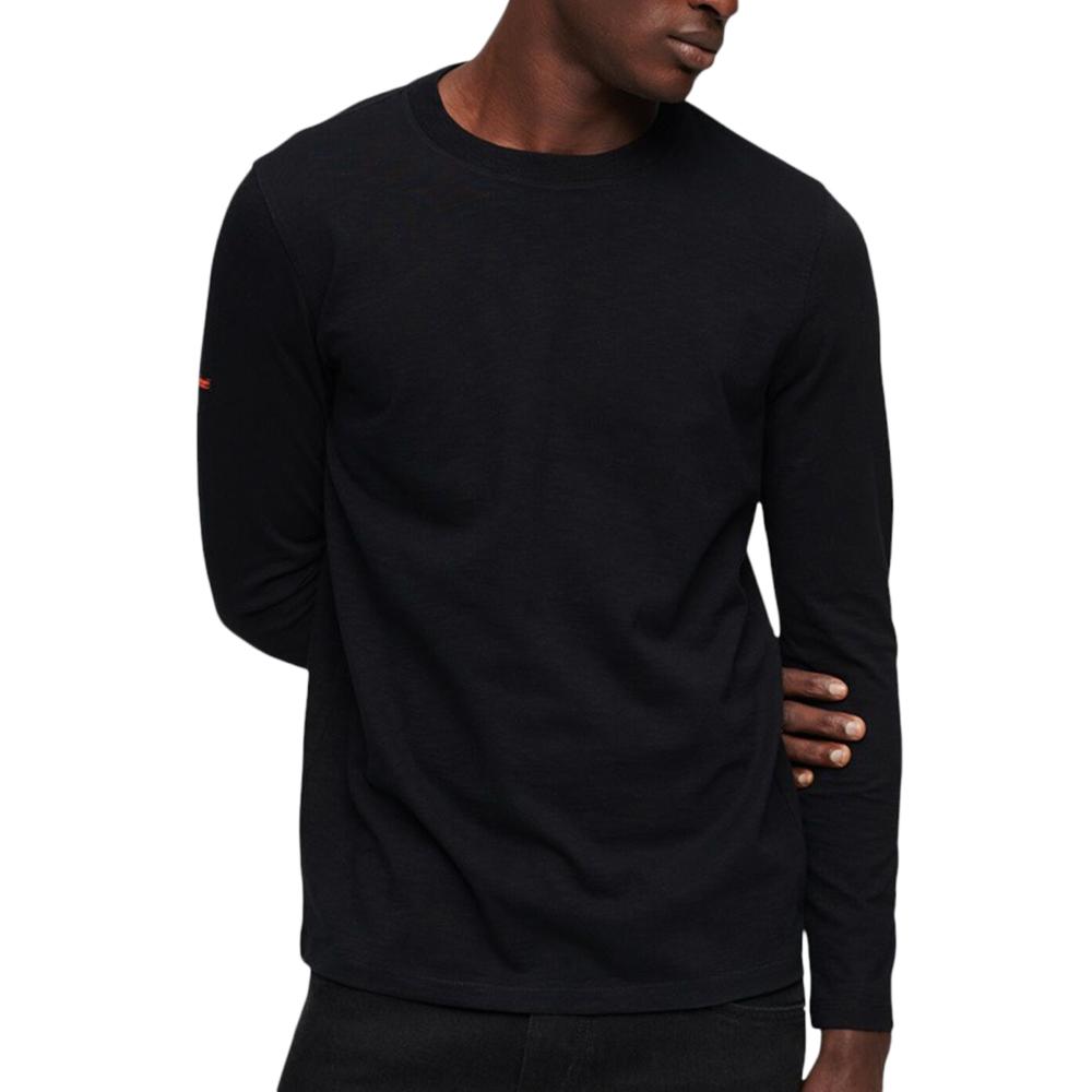 Superdry T-shirt Manches Longues Noir Homme SUPERDRY Sleeve Jersey Crew