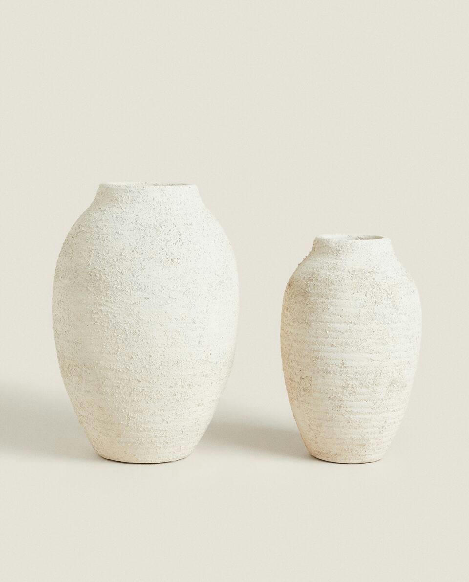 VASO DE CERÂMICA COM EFEITO RÚSTICO
