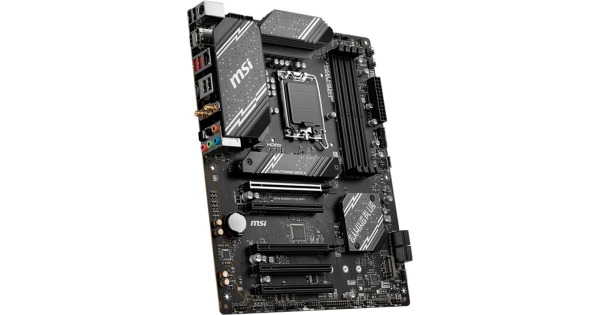 MSIB760 GAMING PLUS WIFI socket 1700 moederbord  (Grijs/zwart, RAID, 2.5Gb-LAN, Wi-Fi 6E, BT, Sound, ATX)