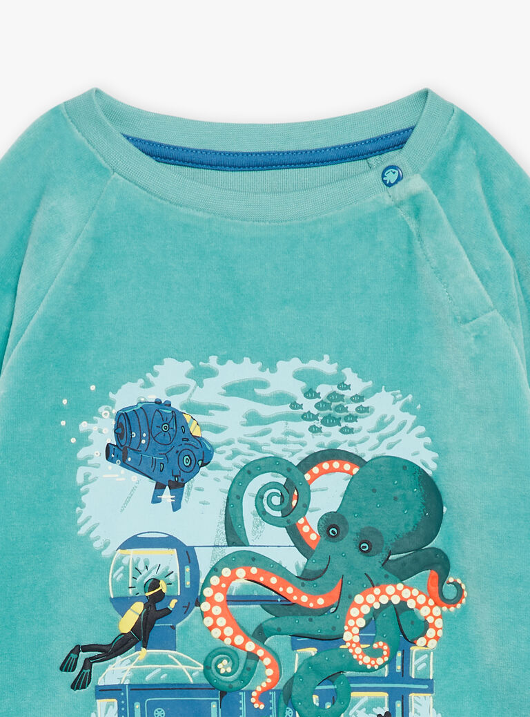 Pyjama bleu en velours