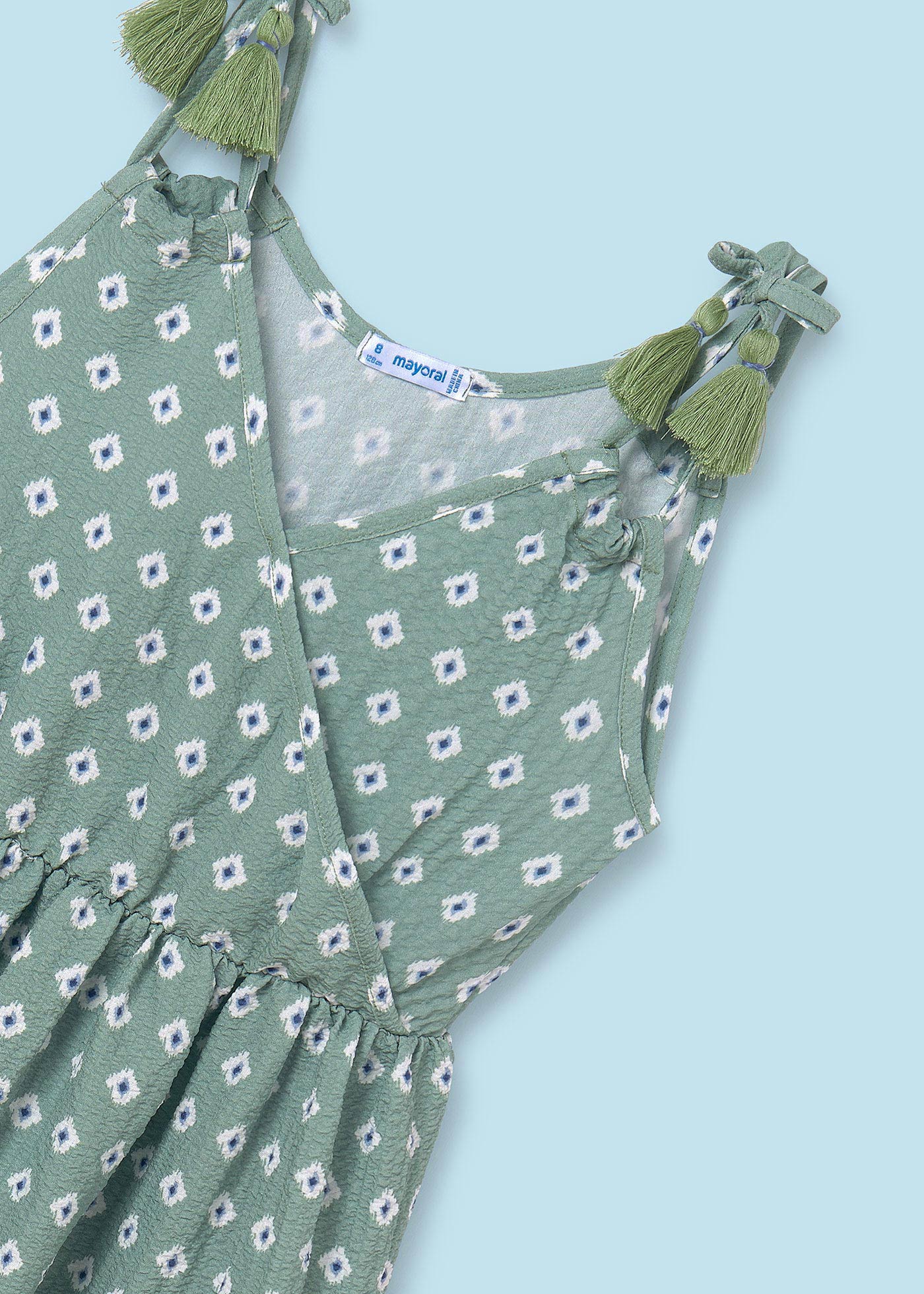 Vestido envelope estampado para menina