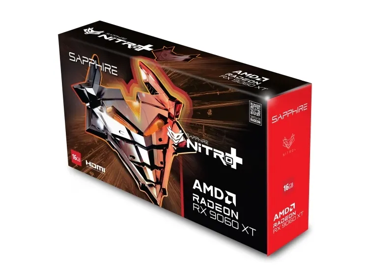 Sapphire NITRO  Radeon RX 9060 XT - Grafikkort - Radeon RX 9060 XT - 16 GB GDDR6 - PCIe 5.0 x16 - DisplayPort, 2 x HDMI