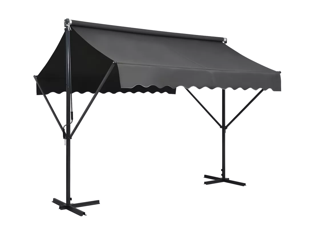 Auvent sur pied 300 x 300 cm Anthracite