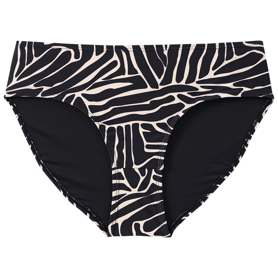 Gina Benotti Damen Bikinislip im Zebra-Look schwarz / weiss