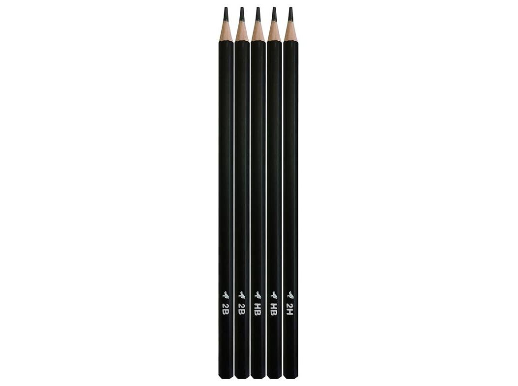 CONJUNTO DE 4 LÁPIS AUCHAN GRAFITE 2XHB 2B 2H