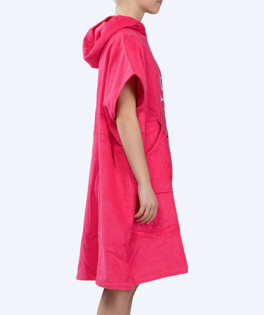Watery badeponcho til junior - Bomuld - Pink