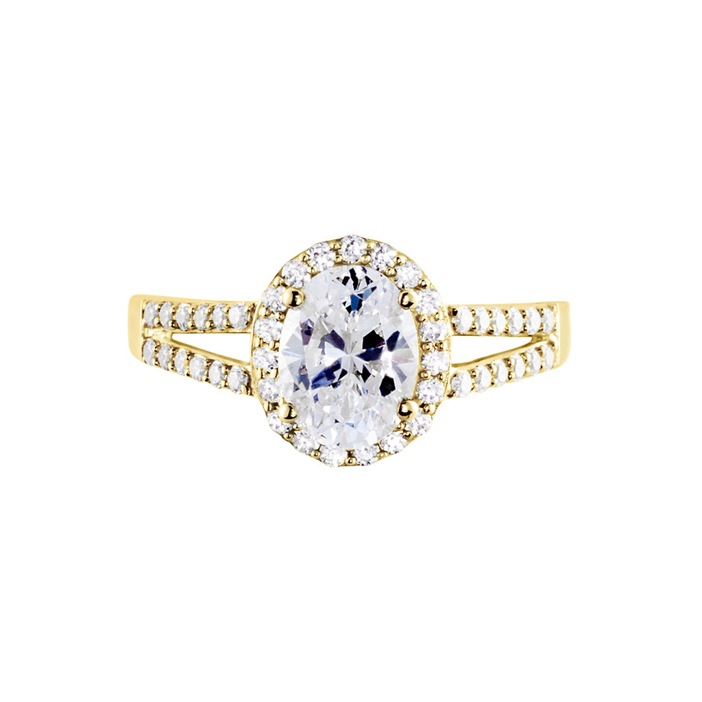 Bague Or Jaune Arjun Oxydes De Zirconium