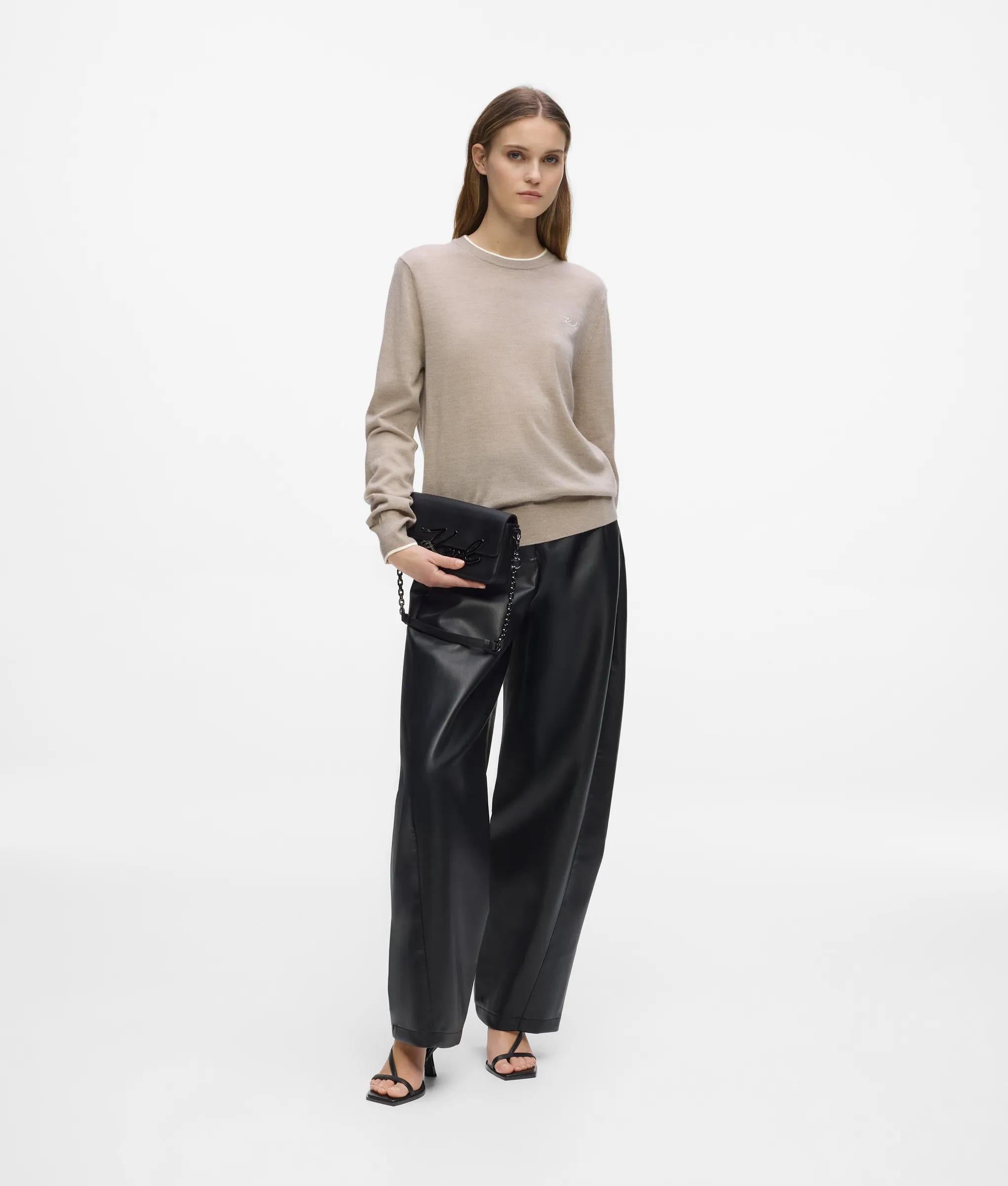Merinoswol sweater met ronde hals