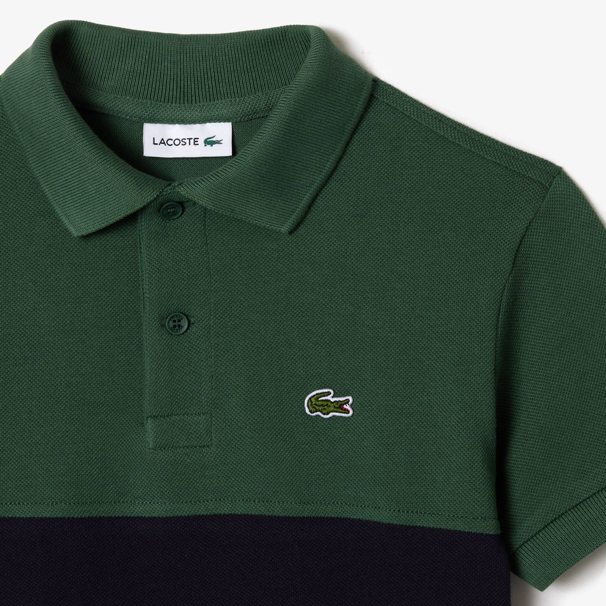 Kinder LACOSTE Poloshirt aus Bio-Baumwoll-Piqué mit Colourblock Poloshirts - Grün - Lacoste - Kinder