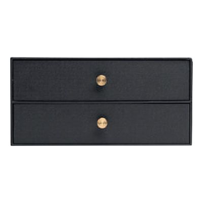 Exacompta OfficeByMe - Module de classement 2 tiroirs - pour A4+ - noir