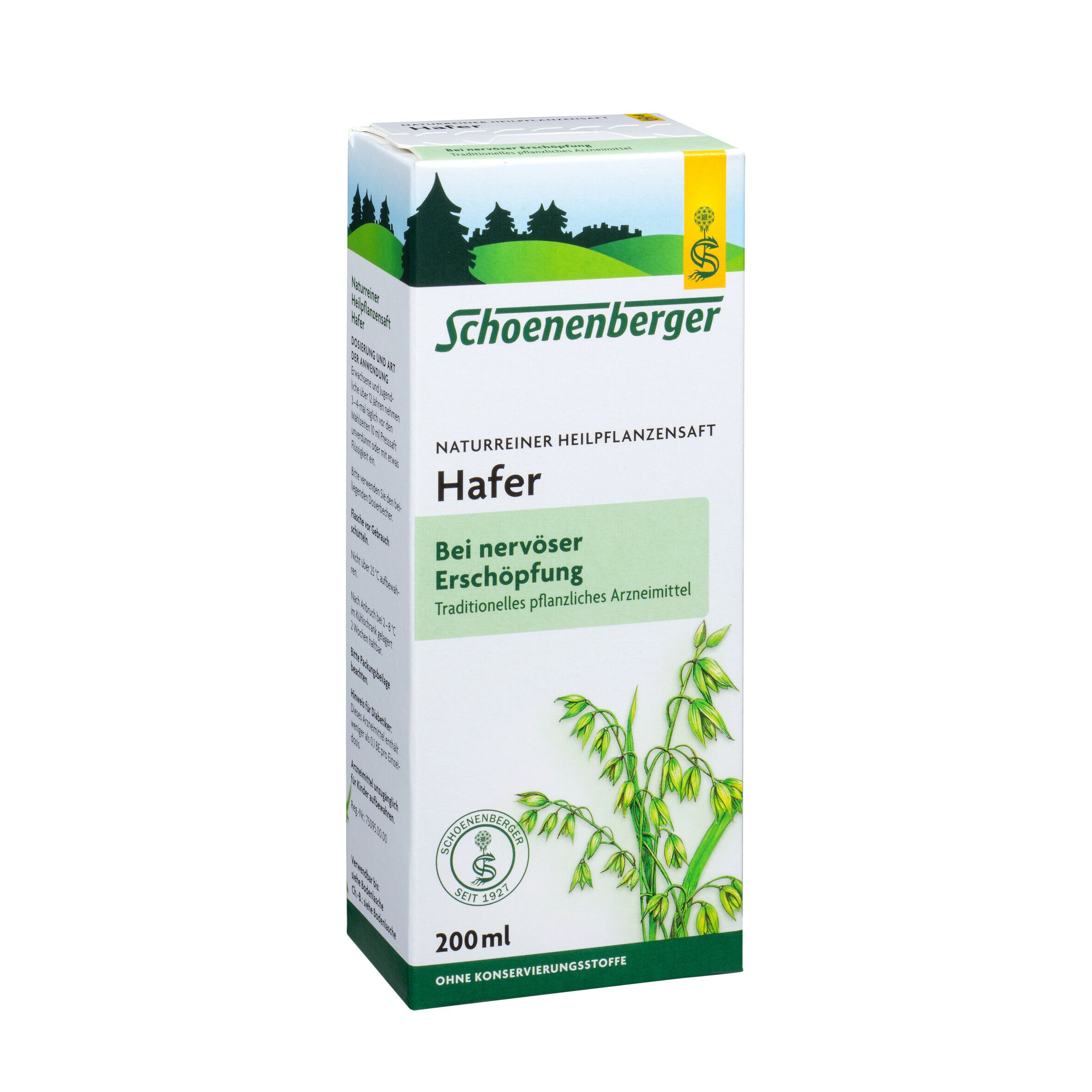 Schoenenberger® Hafer naturreiner Heilpflanzensaft Hafer