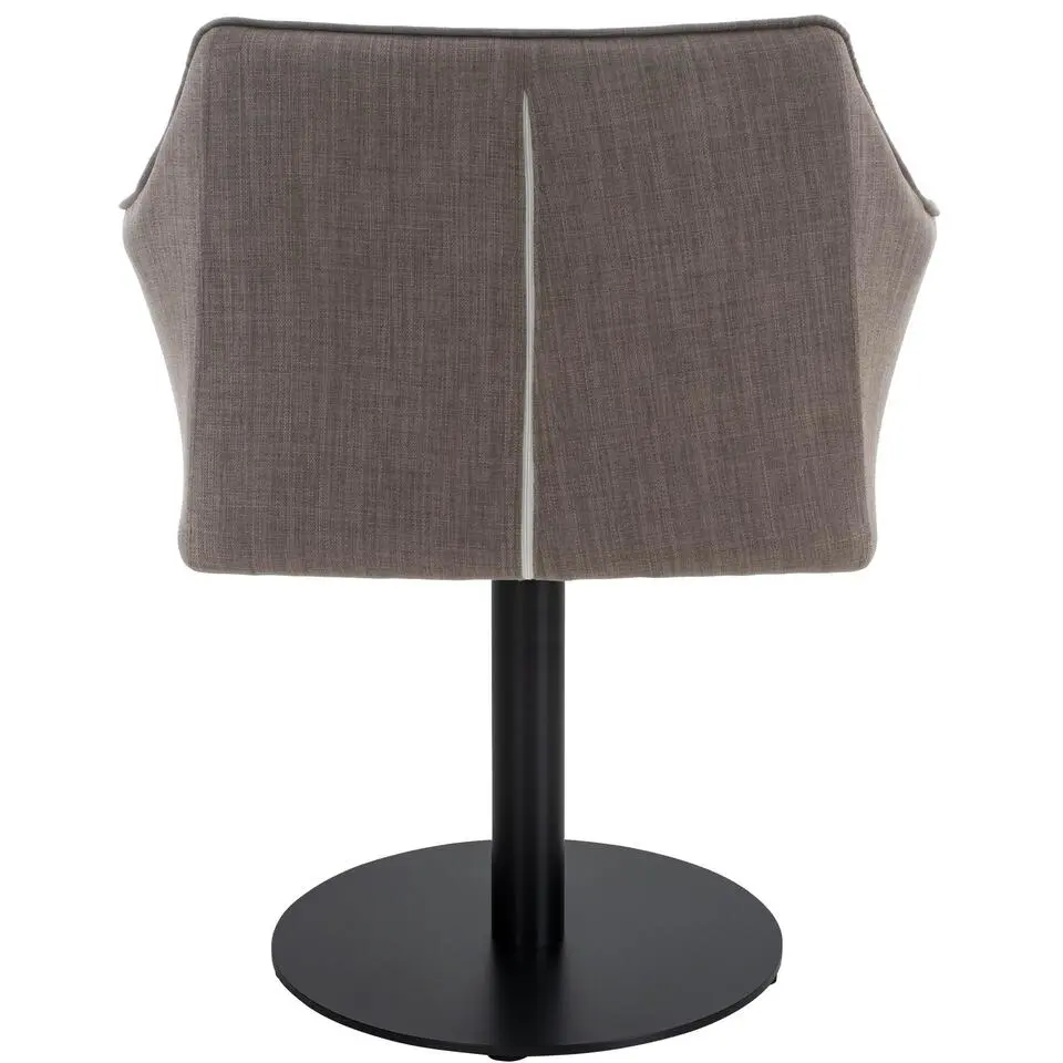 CLP Lounger Damaso zwart Frame - Stof - grijs