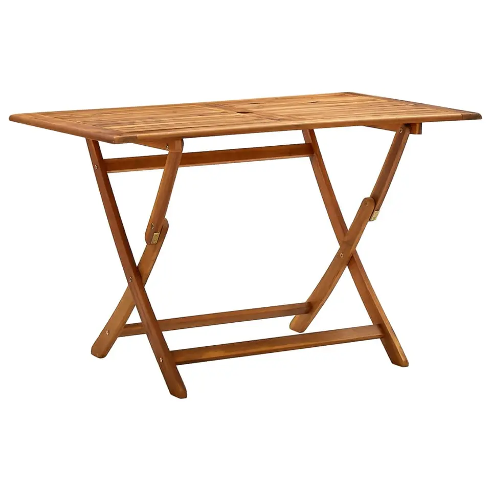 vidaXL - Tuintafel inklapbaar - Bruin -Massief acaciahout - 120 x 70 x 75 cm