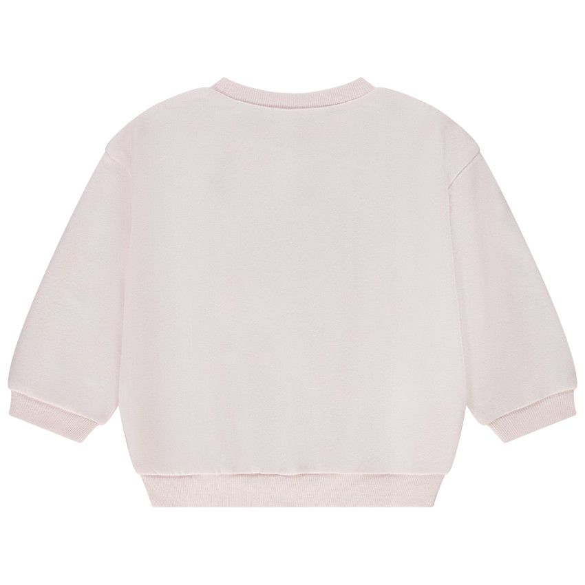 Sweat oversize avec patch bouclettes pour bébé fille - Rose