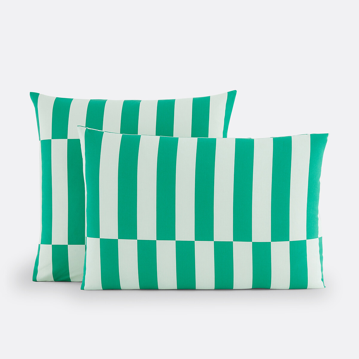 LA REDOUTE INTERIEURS<br>Fronha 50% algodão reciclado, verde Tabaka