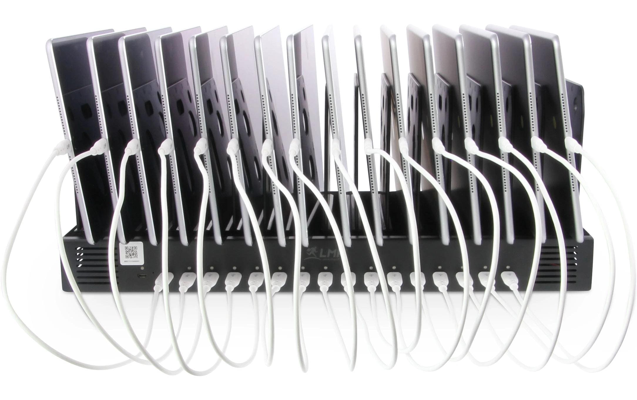 16 Port USB-C SmartCharge 1000 W mit Halterung und Kabel<br>USB-C Ladestation für Laptops, Tablets und Smartphones