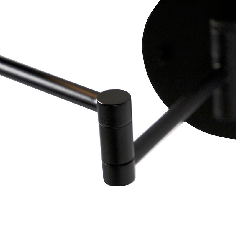 Design wandspiegel zwart incl. LED verstelbaar IP44 met trekkoord - Vicino