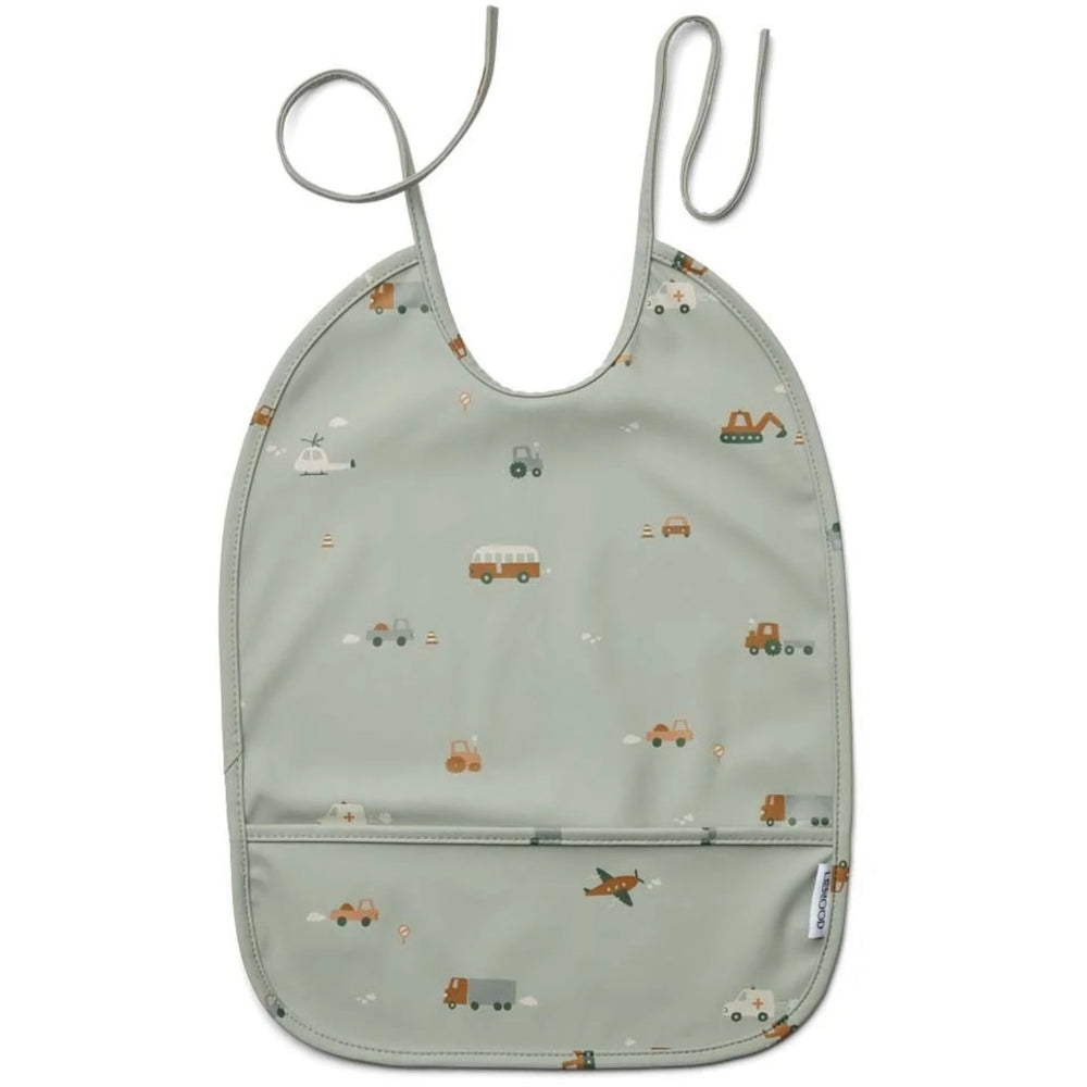 Køb Liewood Lai Hagesmæk Vehicles/Dove Blue Mix | Luksusbaby
