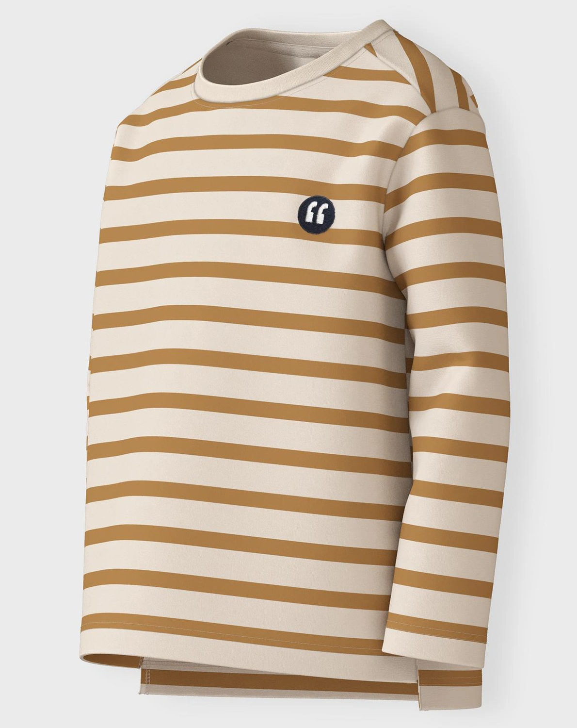 Langarmshirt NMMVOBY STRIPES in bone brown