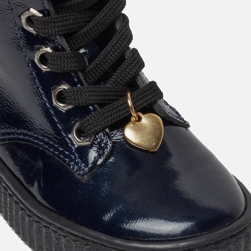 Muyters veterboots blauw Leer