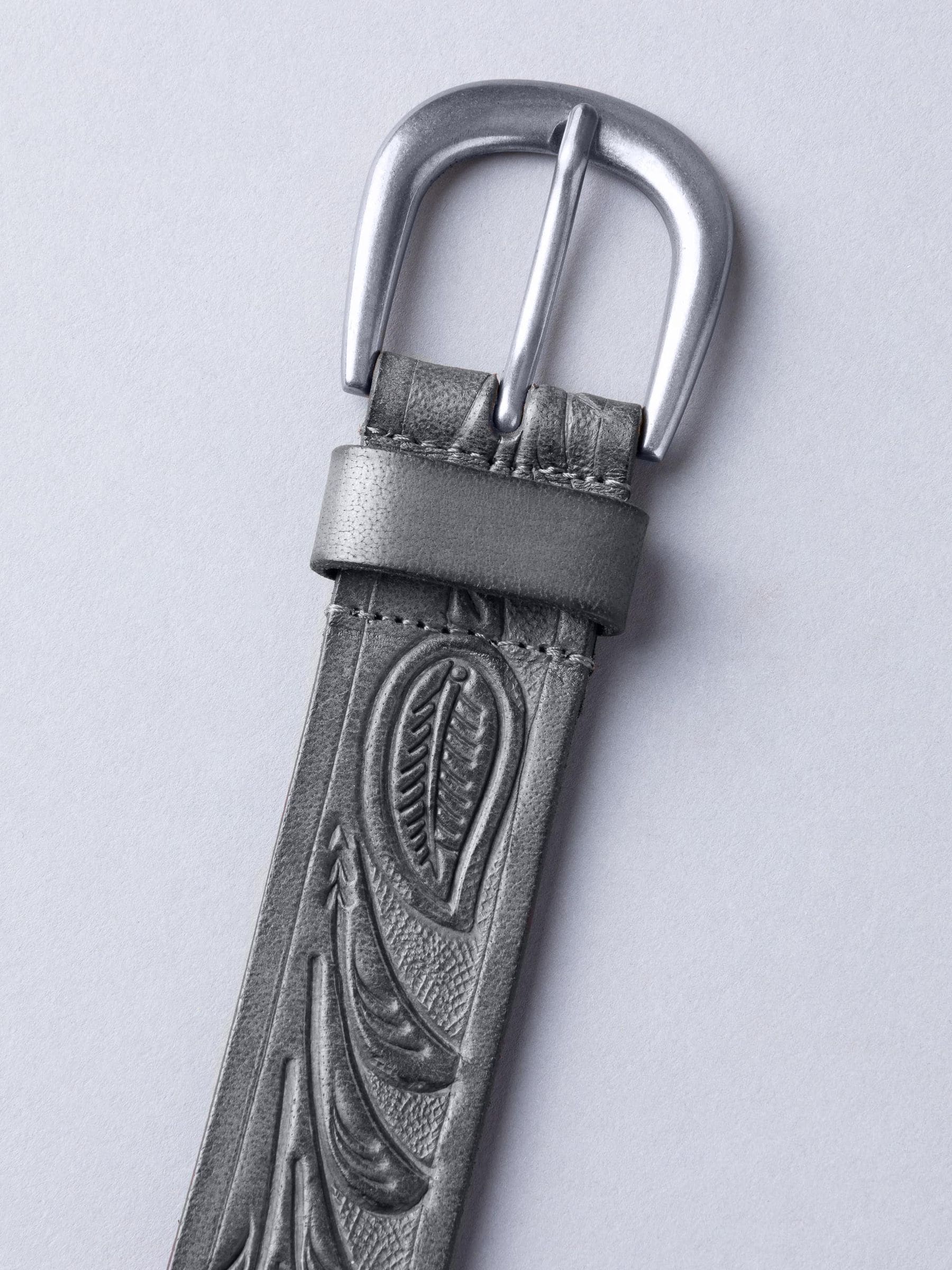 Zwart - Lakeland Leather - Leren riem met reliëf