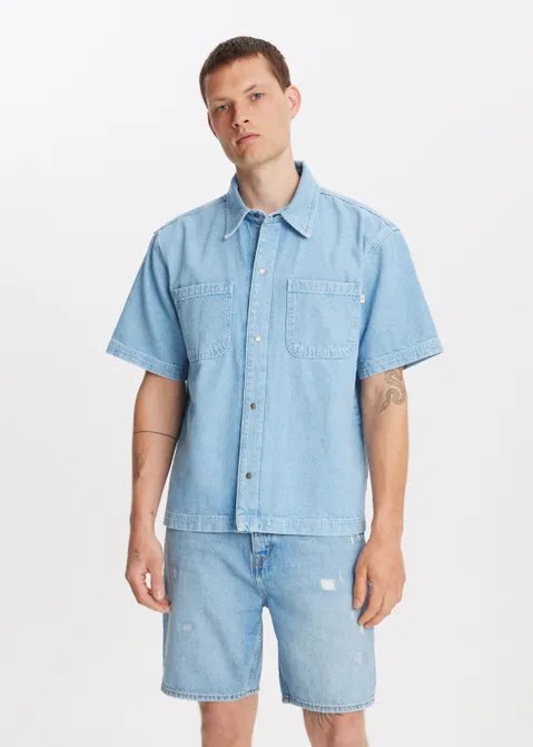 Oversized denim overshirt blauw (BLW.USL)