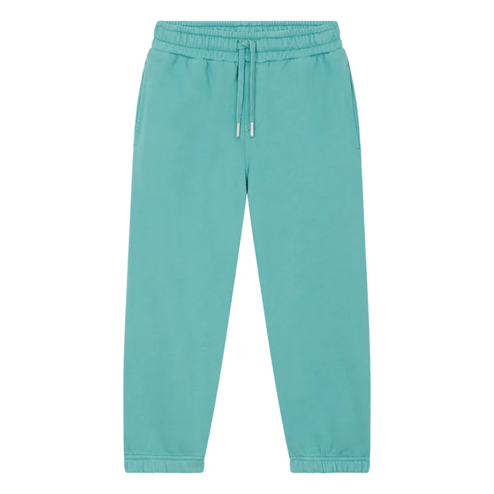SMALLABLE BASICS Jogging Slim Garçon Coton Bio | Vert Menthe