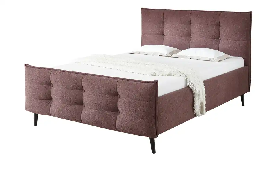 Polsterbettgestell Mario B Mauve 140 cm