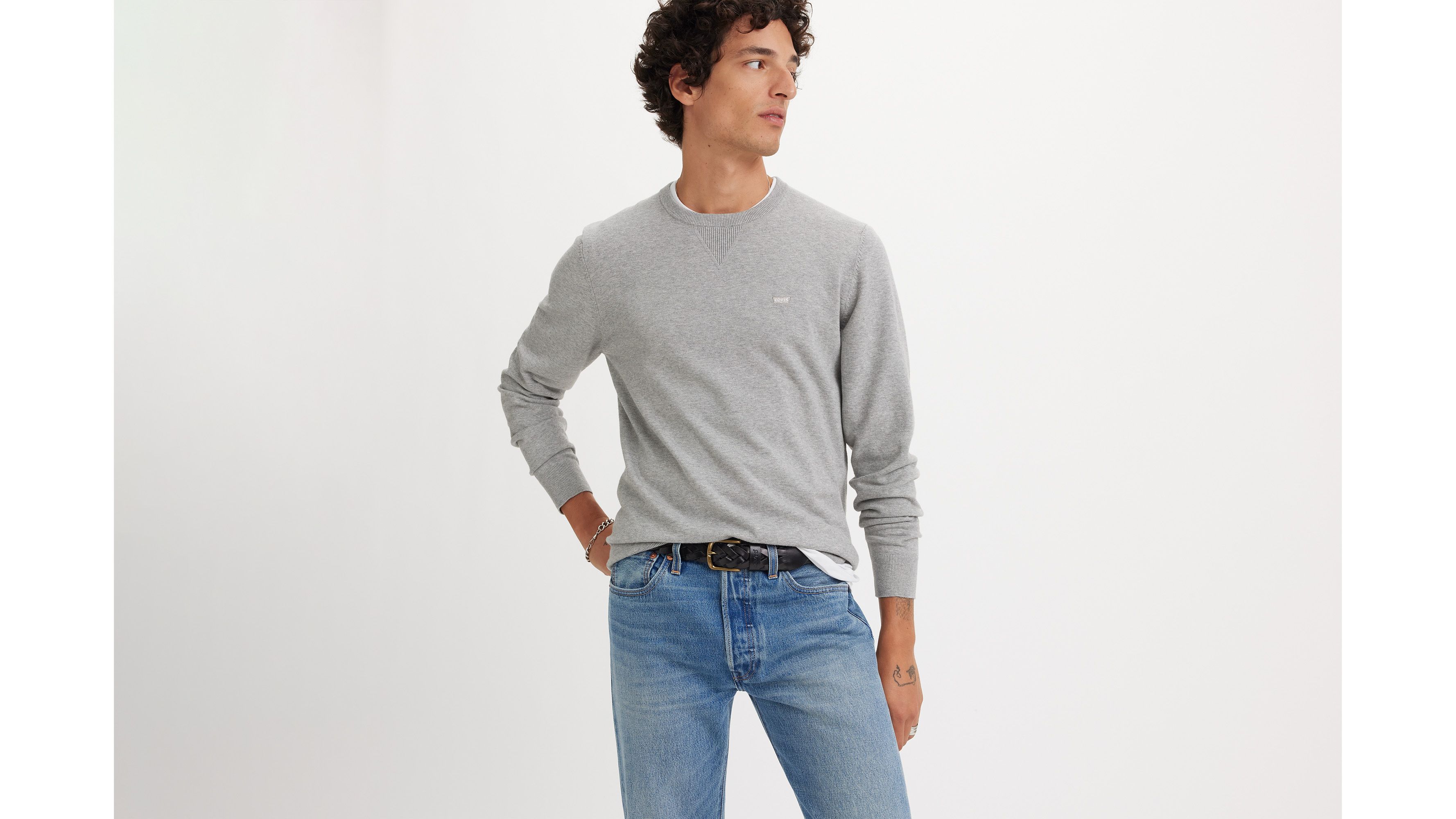 Pull-over léger Housemark - Mid Tone Grey Heather - Gris