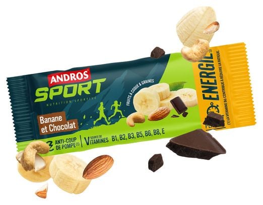 Barre énergétique Andros Sport Energie Banane/Chocolat - 40g