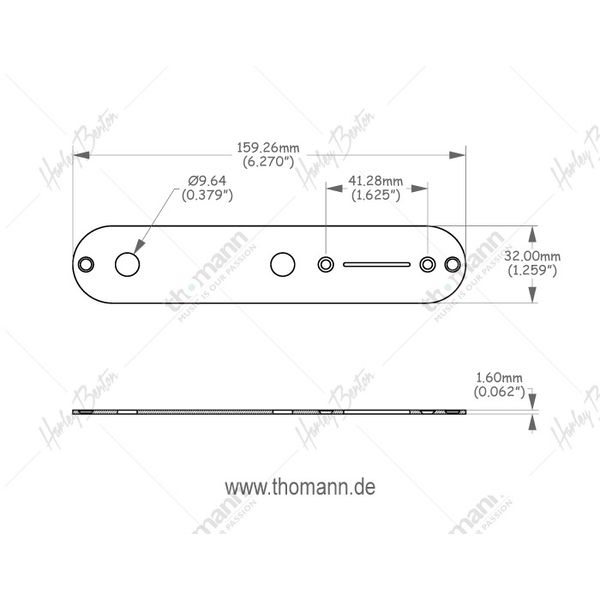 Harley Benton Parts T-Style Control Plate
