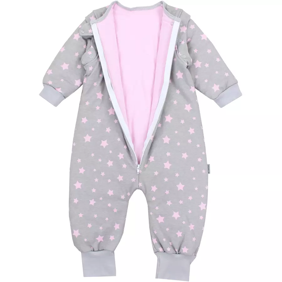 TupTam Baby Schlafsack mit Beinen und Ärmel Winter graulila