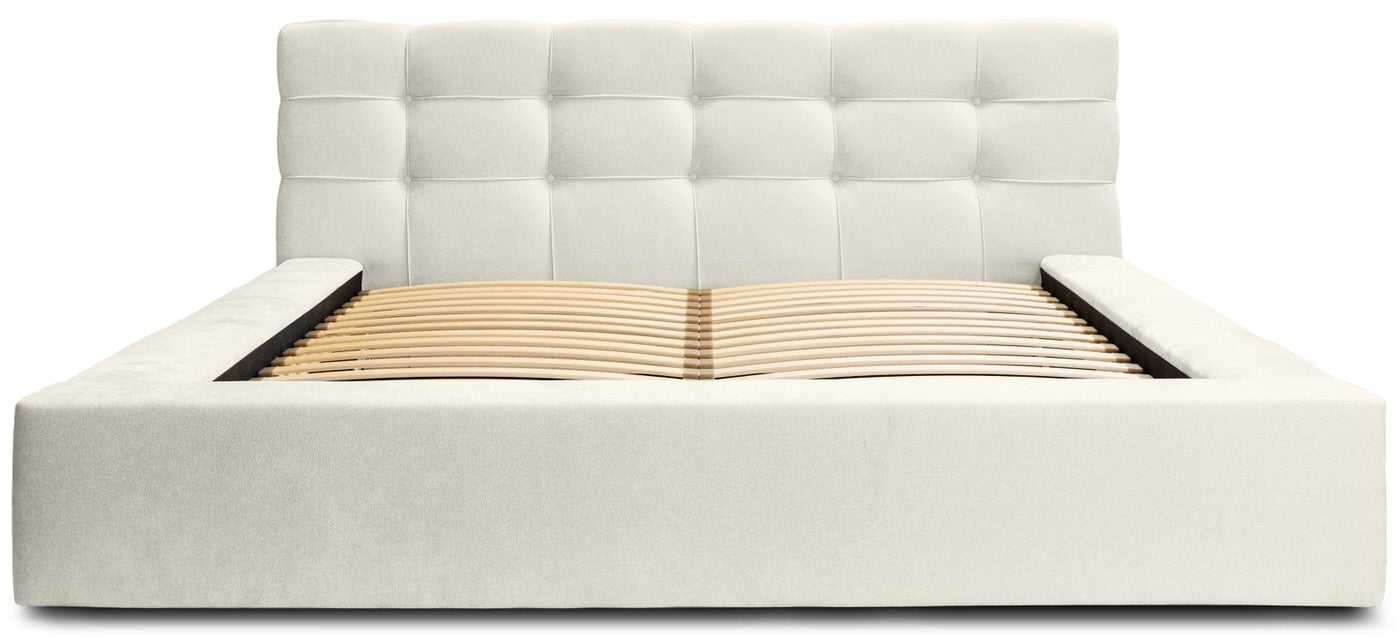 Trae Mobler Grace 180 x 200 cm Gestoffeerd Bed Lichtgrijs