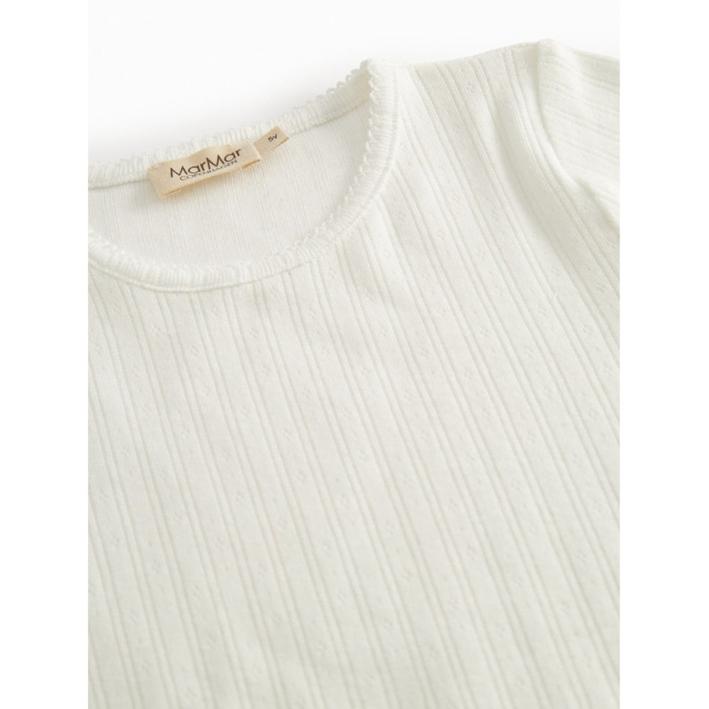 Køb MarMar Modal Pointelle Gentle White Tamra Bluse
