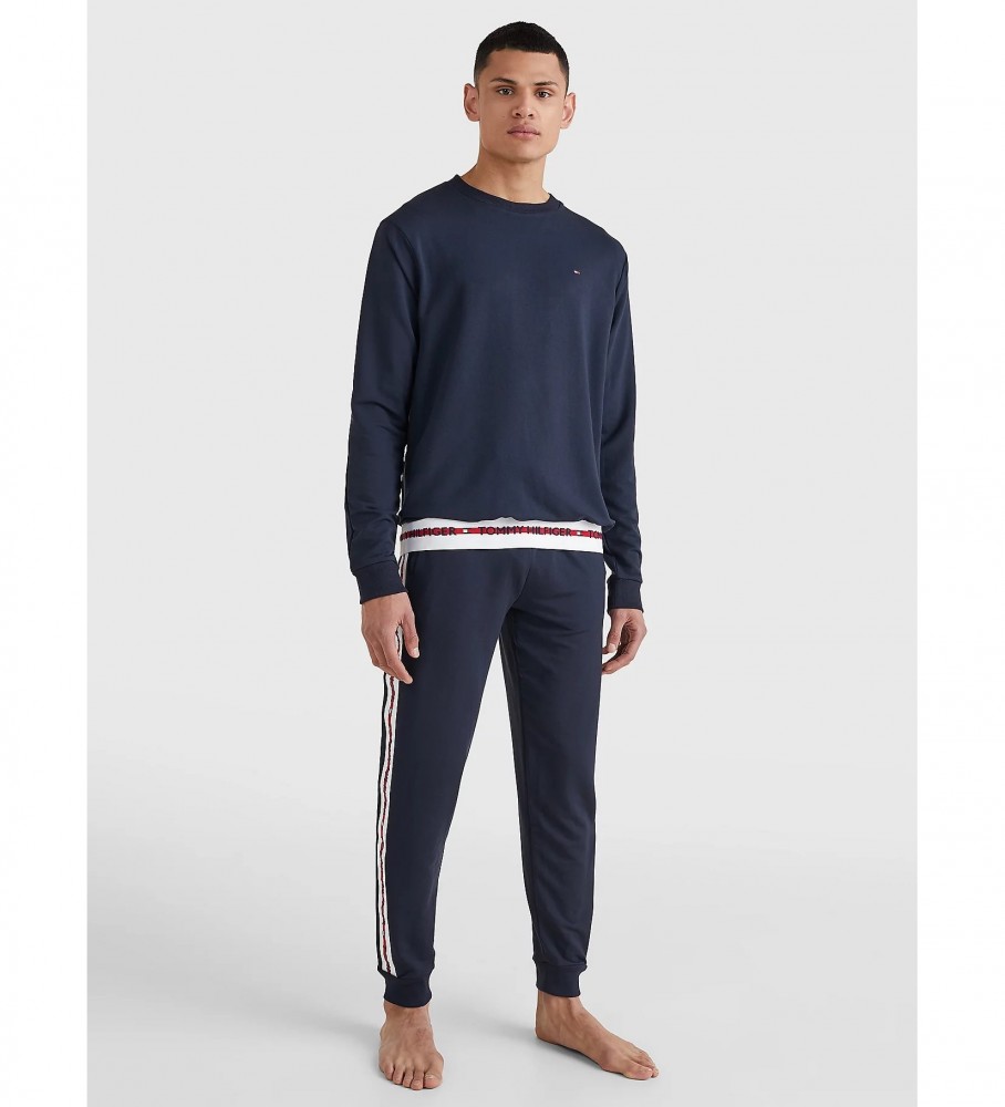 Moletom Tommy Hilfiger com inscrição, azul marinho