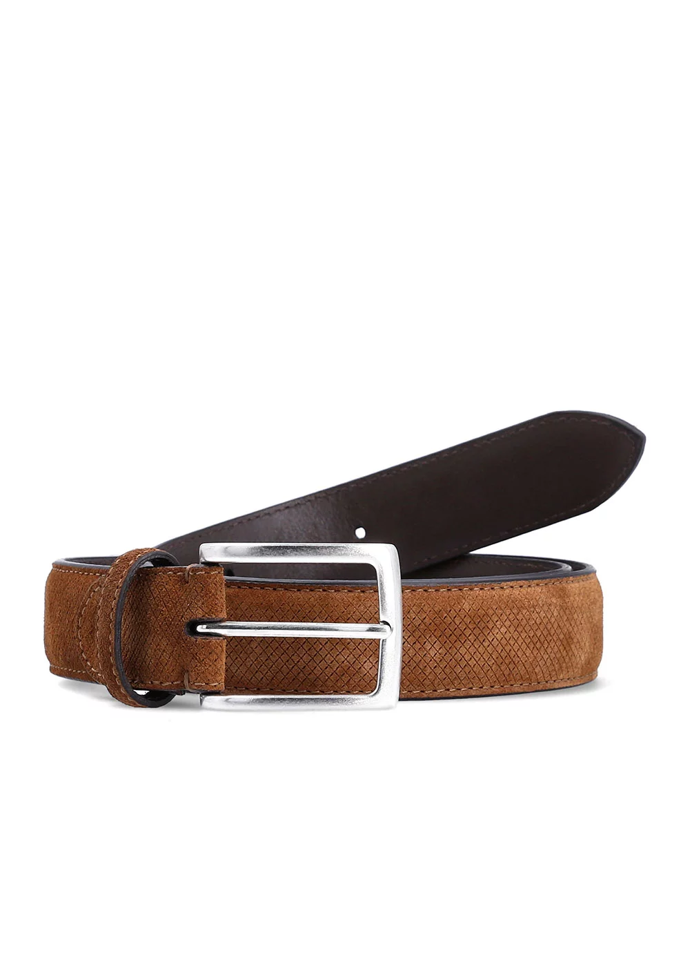 CEINTURE IGOR VELOURS CAMEL STRIEE