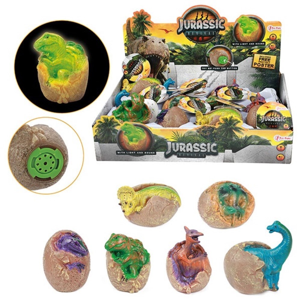Jurassic Revival Baby Dinosaurier im Ei Licht und Ton