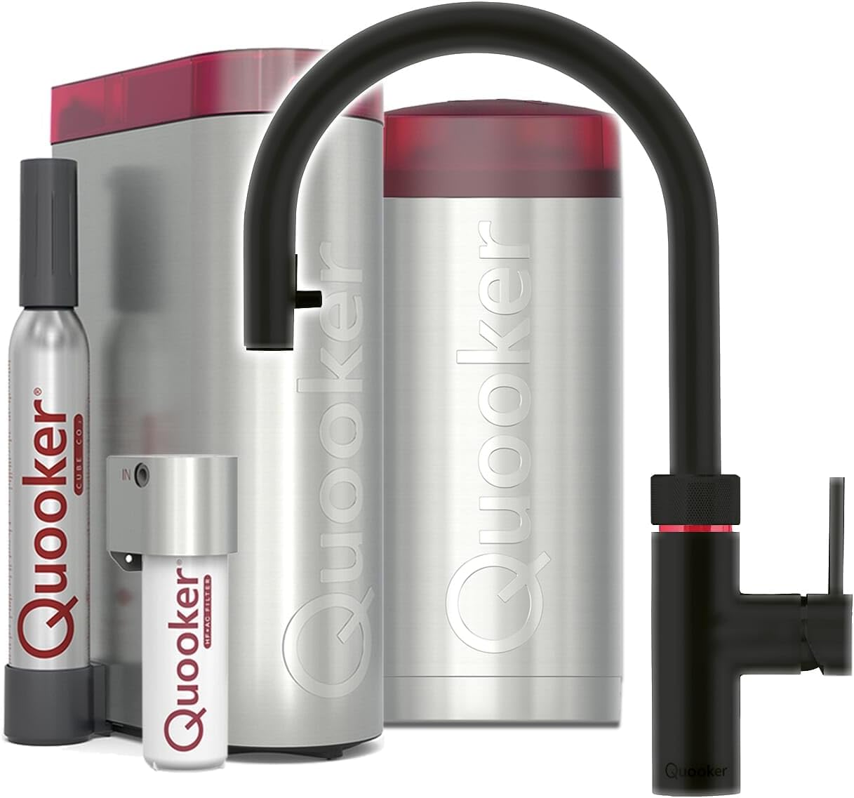 Quooker COMBI+ & CUBE | Flex BLK (Schwarz) inkl. Cube-Filter