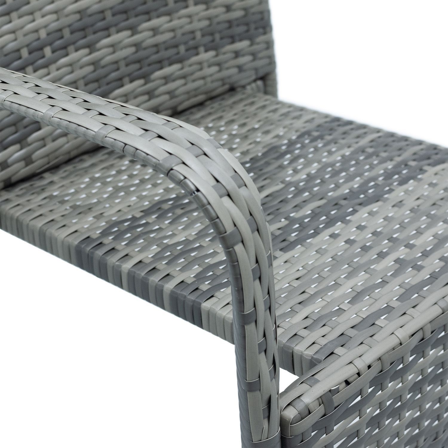 Jusky Yoro Polyrotan set van 4 tuinstoelen - Grey
